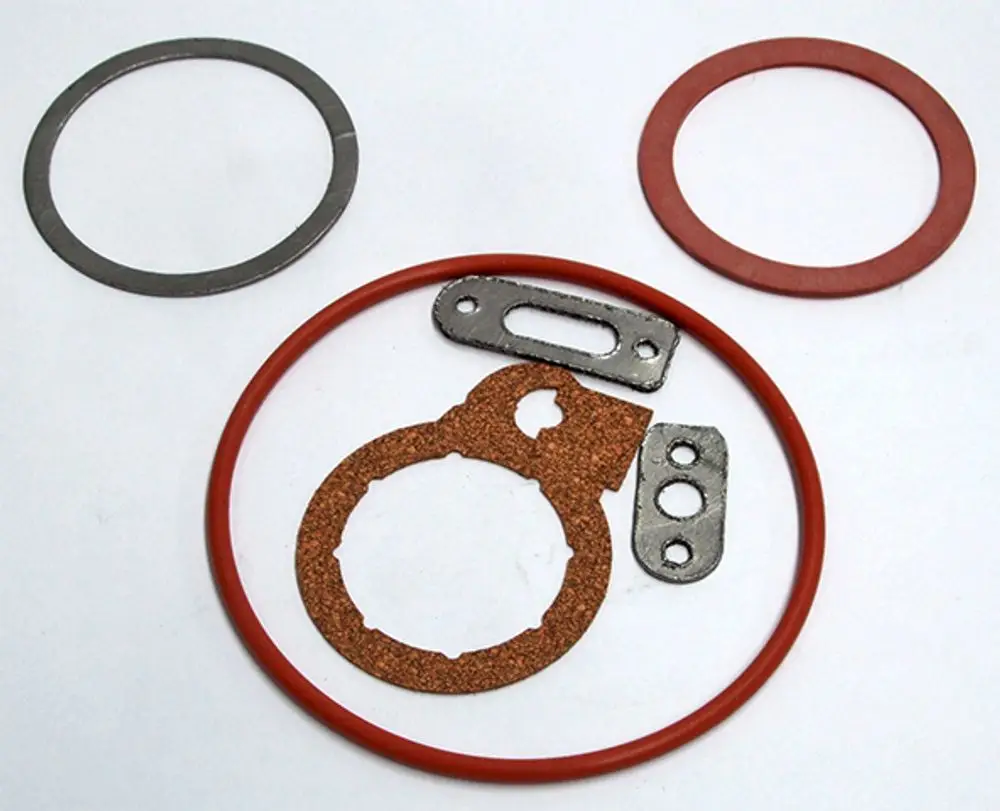 Dichtungssatz bestehend aus mehreren Dichtungen in verschiedenen Formen und Materialien, darunter Gummi und Metall, geeignet für Produkte von Daikin.